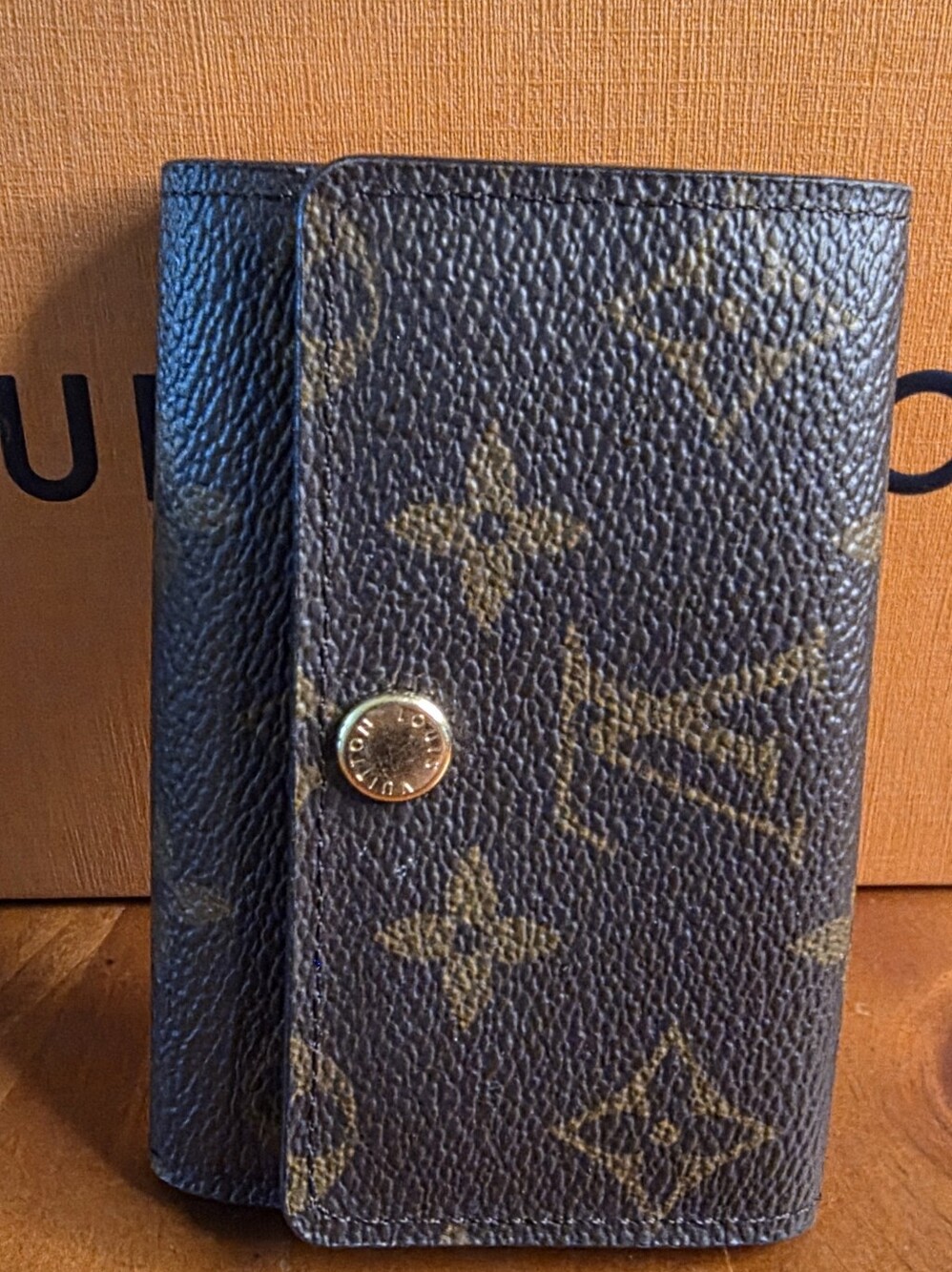 Louis Vuitton Monogram Key & Card Holder in Brown and Gold-Tone